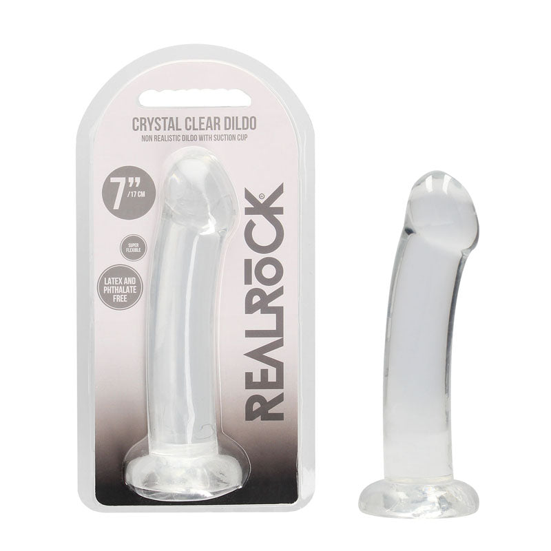 REALROCK Crystal Clear 17 cm Dildo With Suction Cup > Dildos > Realistic Dildos - Tophatter Daily Deals