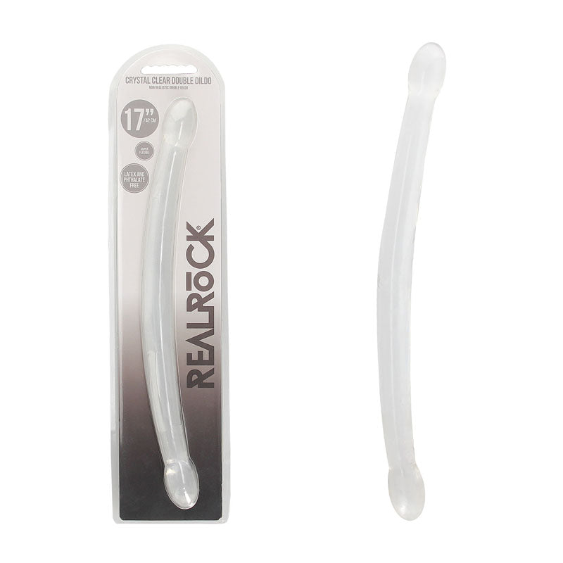 REALROCK Crystal Clear Double Dong – 17 Inch Double Dong > Dildos > Double Dildos - Tophatter Daily Deals