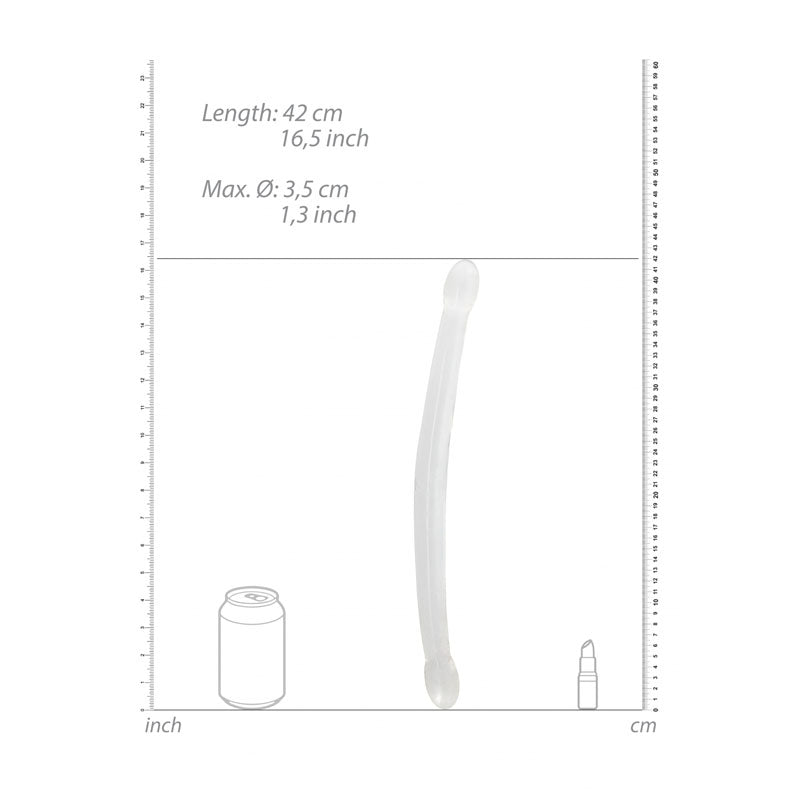 REALROCK Crystal Clear Double Dong – 17 Inch Double Dong > Dildos > Double Dildos - Tophatter Daily Deals