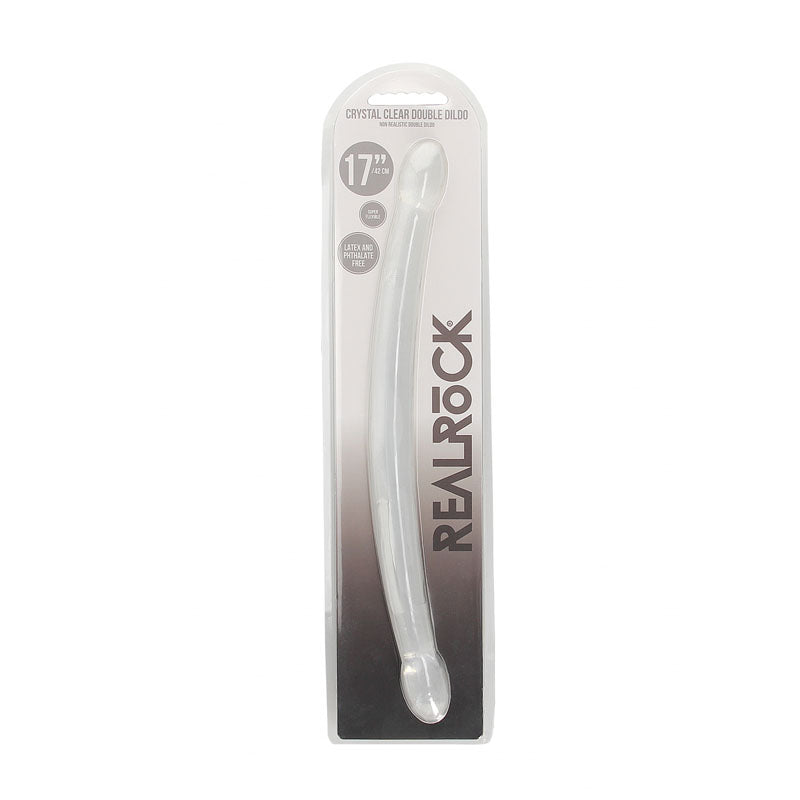 REALROCK Crystal Clear Double Dong – 17 Inch Double Dong > Dildos > Double Dildos - Tophatter Daily Deals