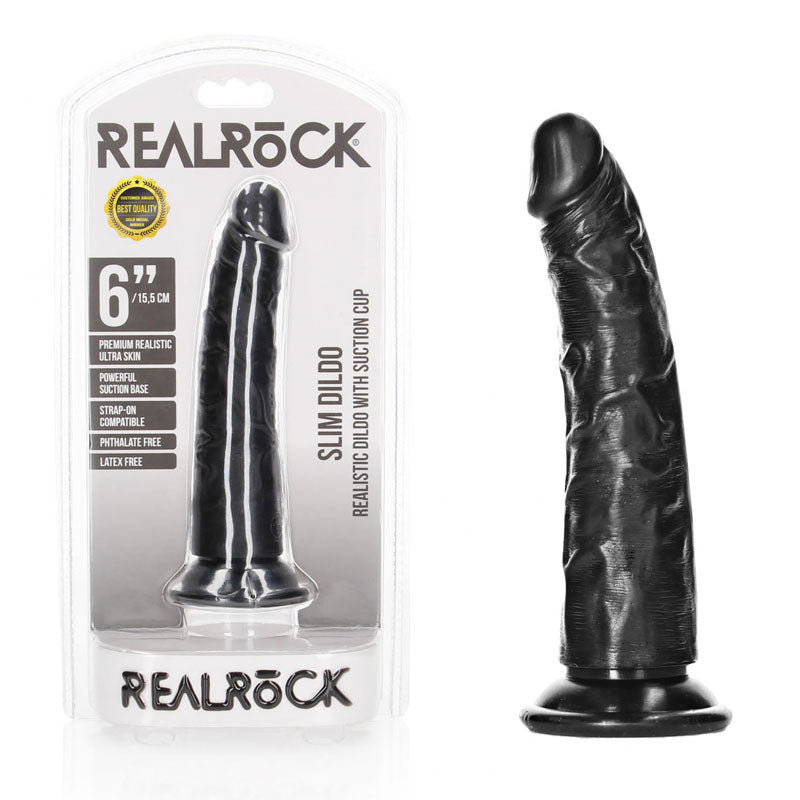 RealRock Realistic Slim Dildo 6 Inch – Soft-Touch 15.5 cm Dildo > Dildos > Slim Dildos - Tophatter Daily Deals
