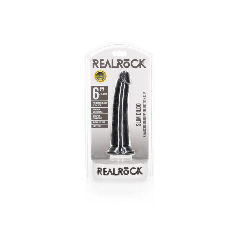 RealRock Realistic Slim Dildo 6 Inch – Soft-Touch 15.5 cm Dildo > Dildos > Slim Dildos - Tophatter Daily Deals