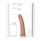 RealRock Realistic Slim Dildo (Tan) – 18 cm Firm and Soft-To-Touch Dong With Suction Cup > Dildos > Slim Dildos - Tophatter Daily Deals