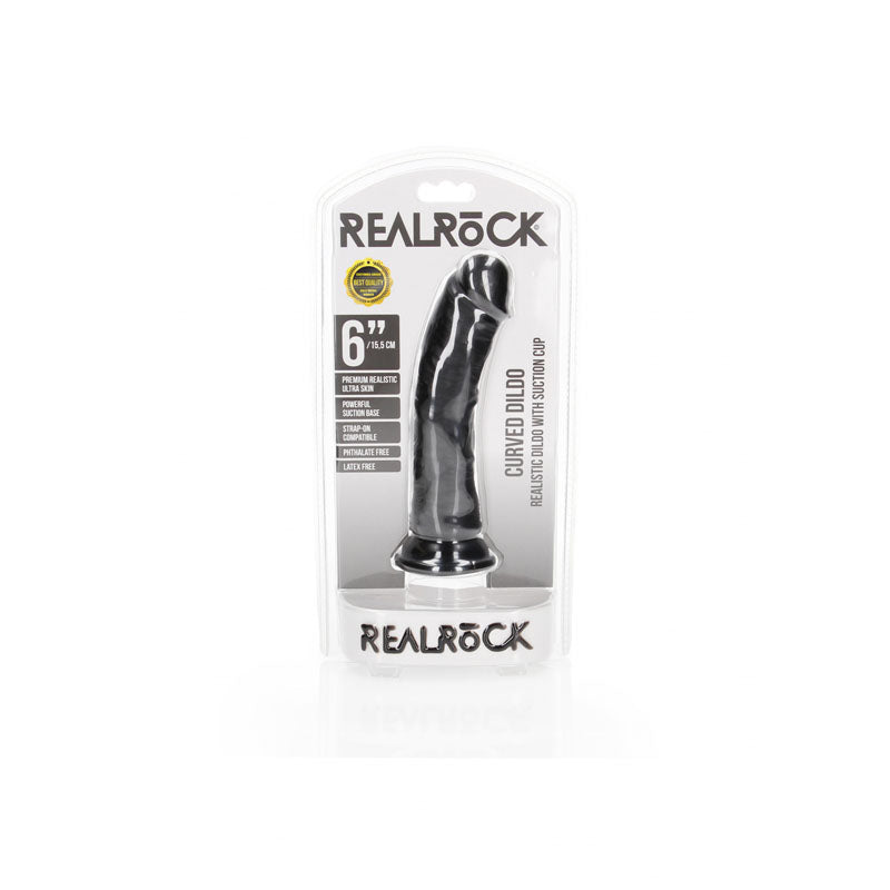 RealRock Realistic Curved Dildo with Suction Cup – 15.5 cm Dildo > Dildos > Realistic Dildos - Tophatter Daily Deals