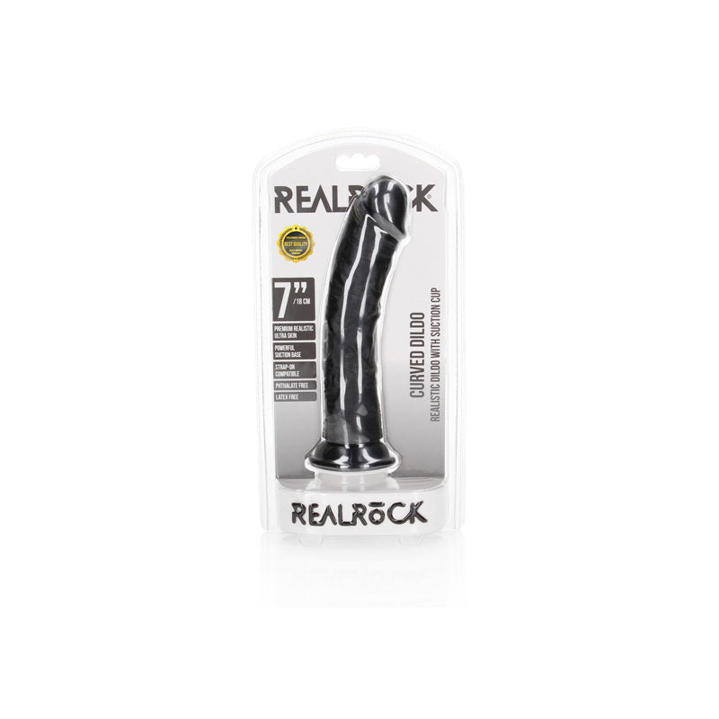 RealRock Realistic Regular Curved Dildo with Suction Cup – 18 cm Dildo > Dildos > Realistic Dildos - Tophatter Daily Deals