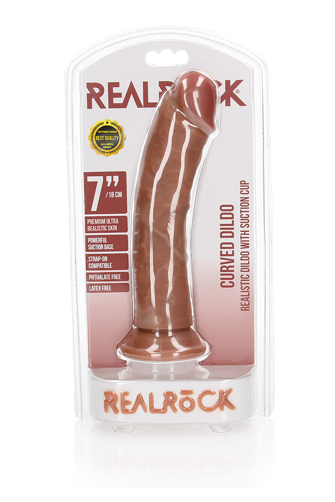 Shots Toys - RealRock - 7 inch Curved Dildo - Various Colors Sex Toy - Tophatter Daily Deals