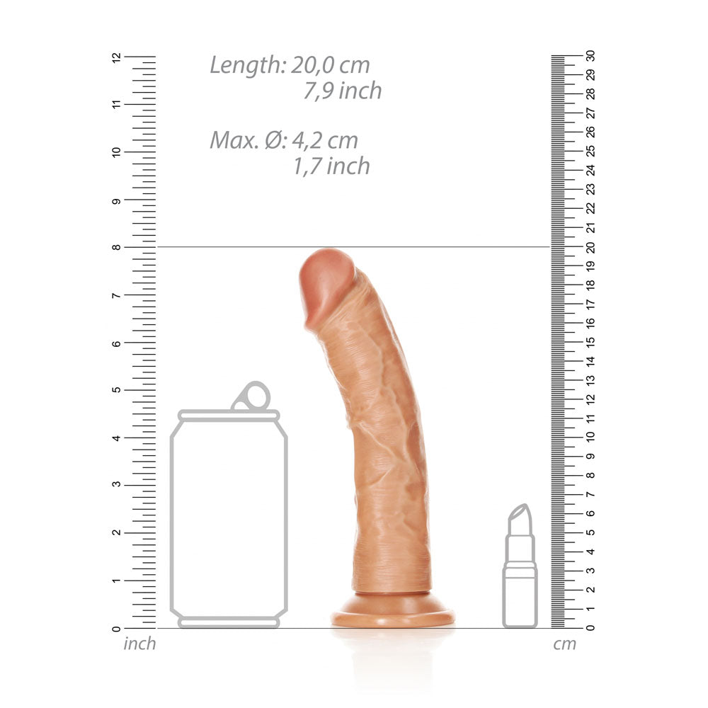 RealRock Realistic Curved Dildo (Tan) – 18 cm Suction Cup Dildo > Dildos > Realistic Dildos - Tophatter Daily Deals