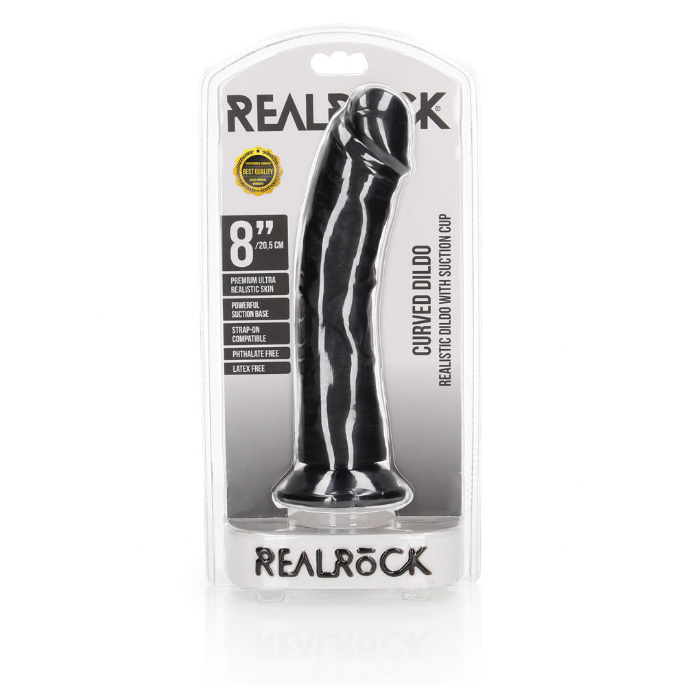 RealRock Realistic Curved Dildo with Suction Cup – 20 cm Dildo > Dildos > Realistic Dildos - Tophatter Daily Deals