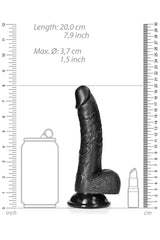 Shots Toys - RealRock - 7" Curved Dildo with Balls - Various Colors Sex Toy - Tophatter Daily Deals