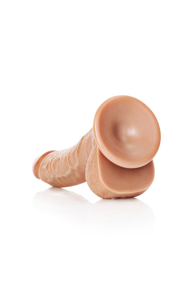 Shots Toys - RealRock - 8" Curved Dildo with Balls - Various Colors Sex Toy - Tophatter Daily Deals