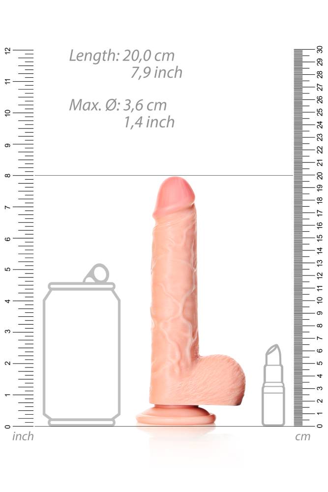 Shots Toys - RealRock - 7" Straight Dildo with Balls - Various Colors Sex Toy - Tophatter Daily Deals