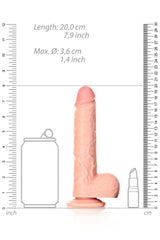Shots Toys - RealRock - 7" Straight Dildo with Balls - Various Colors Sex Toy - Tophatter Daily Deals