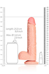 Shots Toys - RealRock - 9" Straight Dildo with Balls - Various Colors Sex Toy - Tophatter Daily Deals