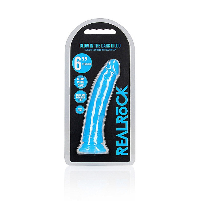 Realrock 15.5 Centimeter Slim Glow in the Dark Neon Dong > Dildos > Slim Dildos - Tophatter Daily Deals