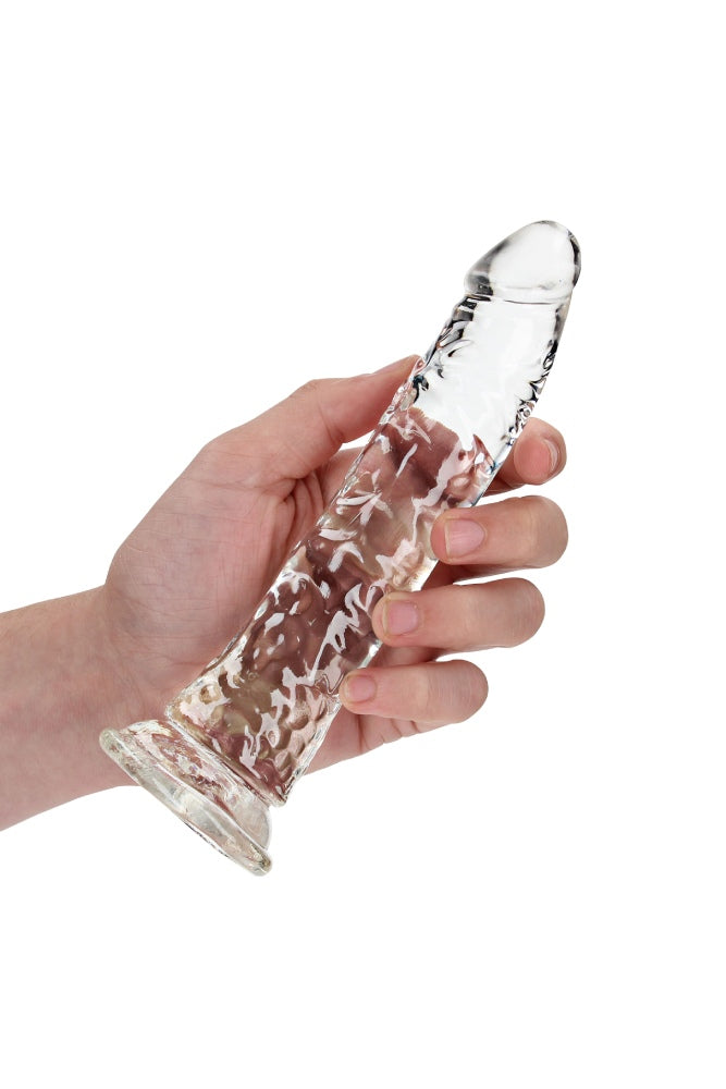 Shots Toys - RealRock - 7" Slim Realistic Dildo with Suction Cup - Clear Sex Toy - Tophatter Daily Deals