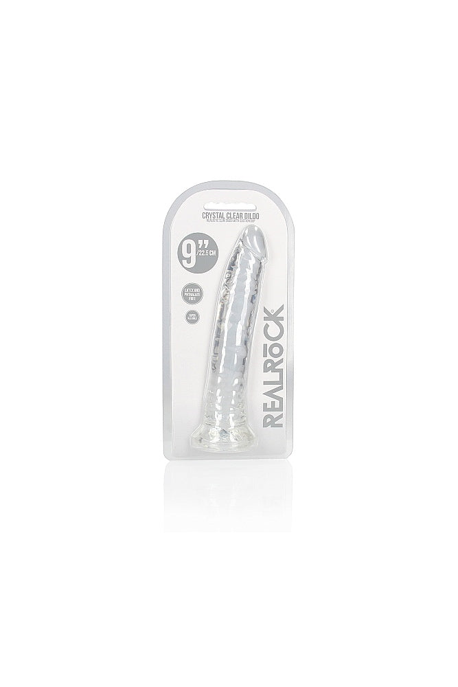 Shots Toys - RealRock - 9" Slim Realistic Dildo with Suction Cup - Clear Sex Toy - Tophatter Daily Deals