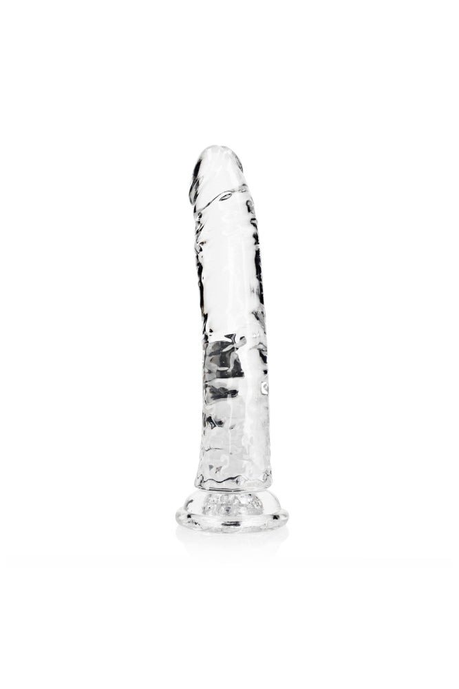 Shots Toys - RealRock - 9" Slim Realistic Dildo with Suction Cup - Clear Sex Toy - Tophatter Daily Deals