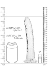 Shots Toys - RealRock - 9" Slim Realistic Dildo with Suction Cup - Clear Sex Toy - Tophatter Daily Deals