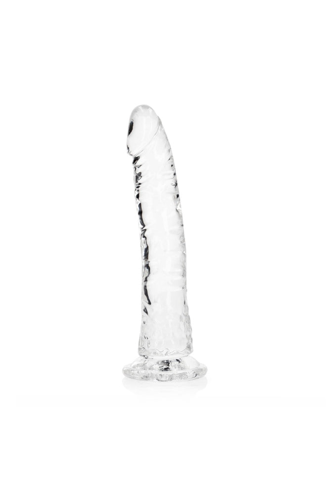 Shots Toys - RealRock - 9" Slim Realistic Dildo with Suction Cup - Clear Sex Toy - Tophatter Daily Deals