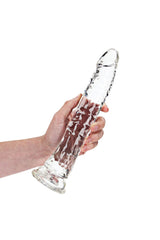 Shots Toys - RealRock - 10" Slim Realistic Dildo with Suction Cup - Clear Sex Toy - Tophatter Daily Deals