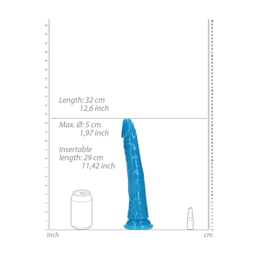RealRock Slim Glow in the Dark Neon – 29 cm Glow in Dark Dildo > Dildos > Large Dildos - Tophatter Daily Deals