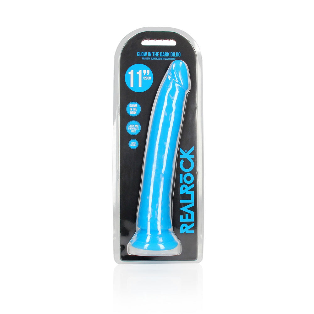 RealRock Slim Glow in the Dark Neon – 29 cm Glow in Dark Dildo > Dildos > Large Dildos - Tophatter Daily Deals