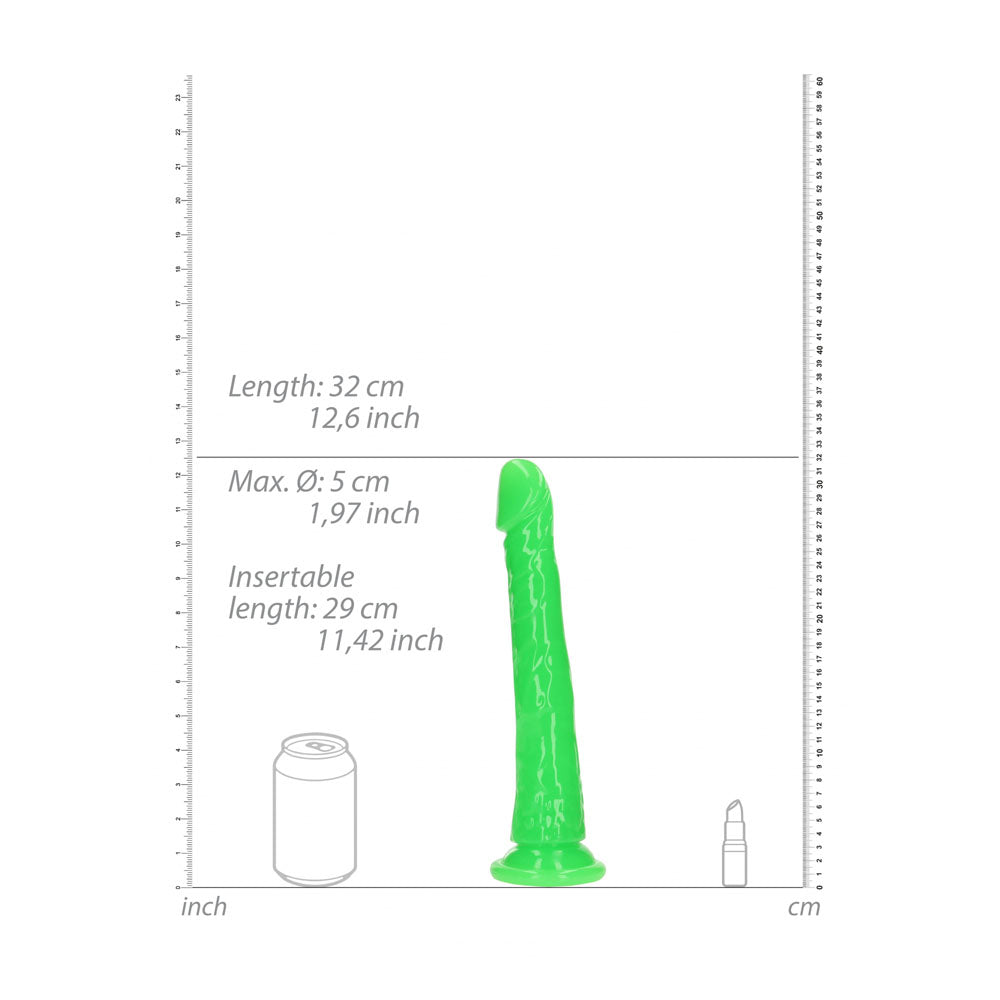 RealRock Slim Glow in the Dark 29 cm Dildo > Dildos > Oversized Toys - Tophatter Daily Deals