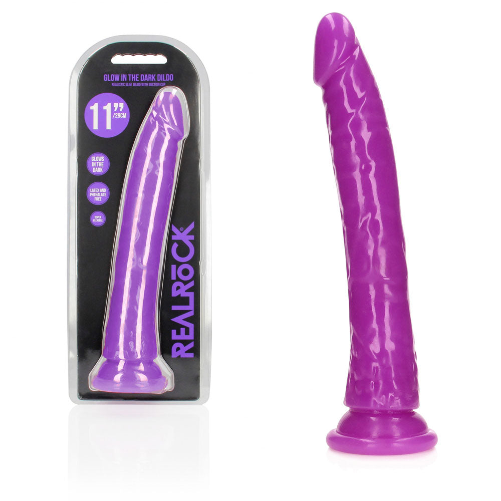 Realrock Slim Glow in the Dark 29 cm Dildo > Dildos > Oversized Toys - Tophatter Daily Deals