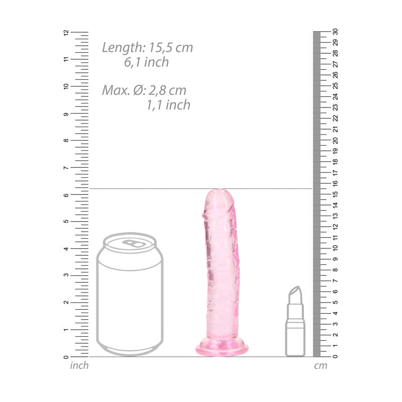 Realrock 15.5 cm Straight (Crystal Clear) Dildo > Dildos > Realistic Dildos - Tophatter Daily Deals