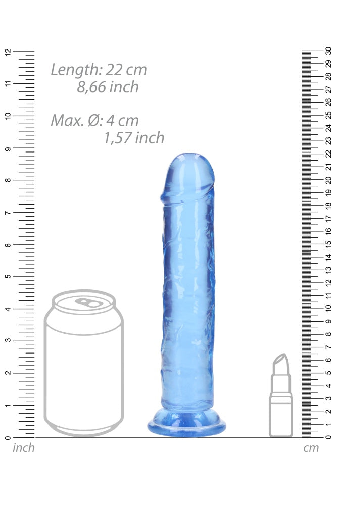 Shots Toys - RealRock - 8" Realistic Dildo with Suction Cup - Blue Sex Toy - Tophatter Daily Deals