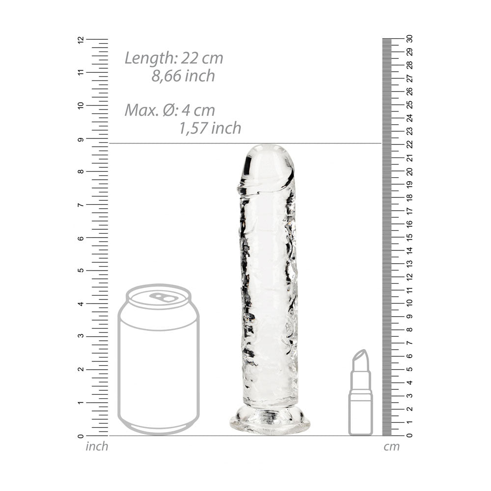 RealRock 20 cm Straight Dildo – Transparent 20 cm Dildo > Dildos > Realistic Dildos - Tophatter Daily Deals