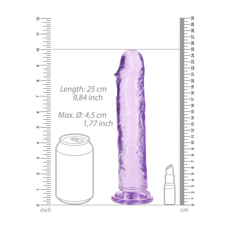 RealRock 25 cm Straight Dildo – Clear Straight Dildo for Anal and Vaginal Use > Dildos > Realistic Dildos - Tophatter Daily Deals