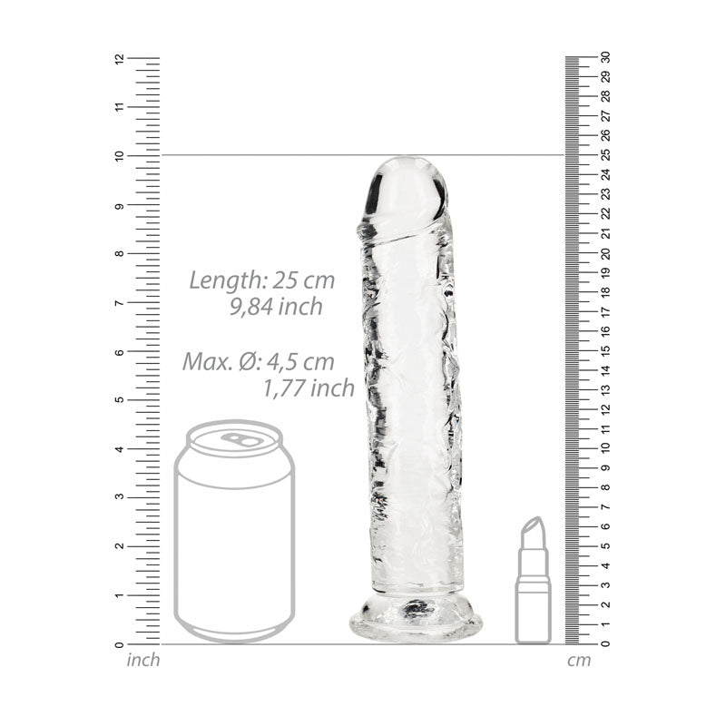 REALROCK Crystal Clear 25 cm Straight Dildo > Dildos > Realistic Dildos - Tophatter Daily Deals