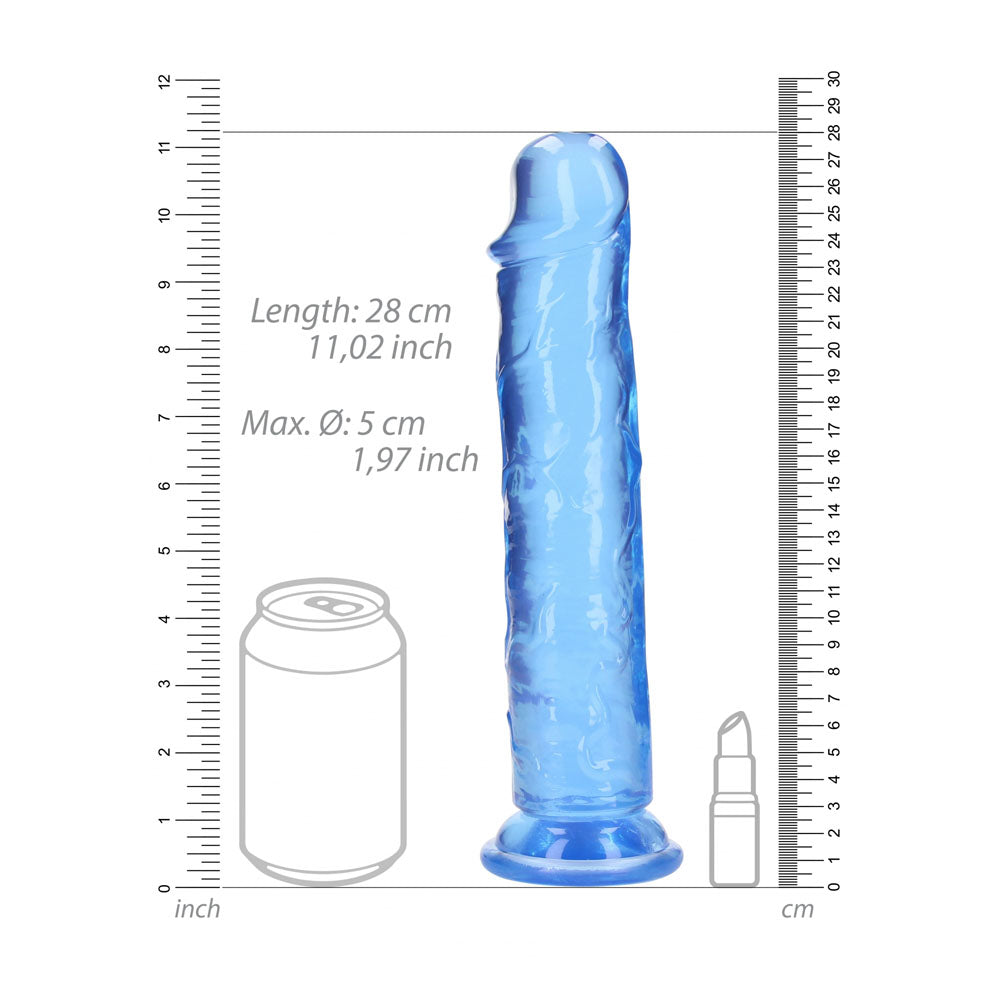 RealRock 28 cm Straight Crystal Clear Dildo – 28 cm Dildo > Dildos > Large Dildos - Tophatter Daily Deals
