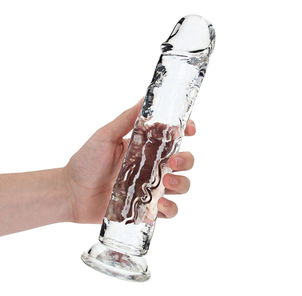 Realrock 28 cm Straight Dildo – Clear Silicone Dildo for Anal and Vaginal Use > Dildos > Large Dildos - Tophatter Daily Deals