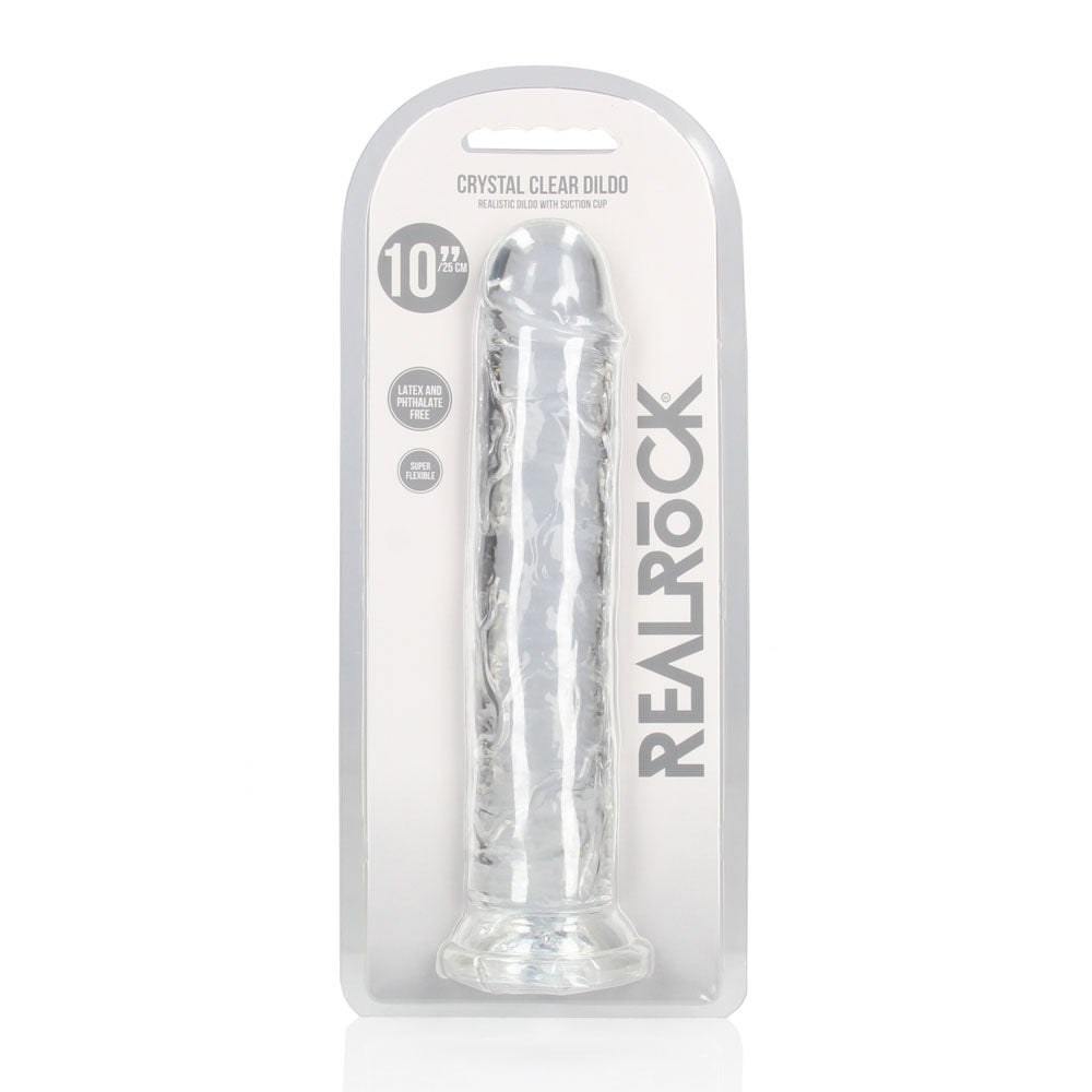 Realrock 28 cm Straight Dildo – Clear Silicone Dildo for Anal and Vaginal Use > Dildos > Large Dildos - Tophatter Daily Deals