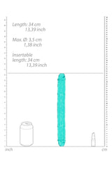 Shots Toys - RealRock - 13" Double Dong - Turquoise Sex Toy - Tophatter Daily Deals