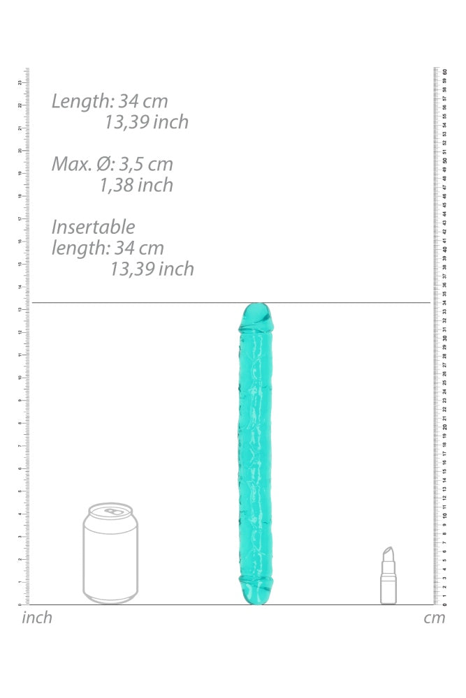 Shots Toys - RealRock - 13" Double Dong - Turquoise Sex Toy - Tophatter Daily Deals