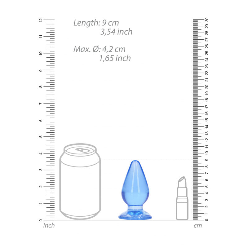 Realrock Crystal Clear 9 cm Suction Cup Butt Plug > Anal Range > Butt Plugs - Tophatter Daily Deals