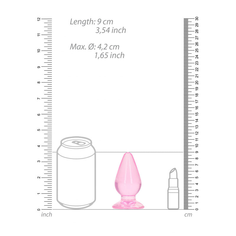 RealRock Crystal Clear 9 cm Suction Cup Butt Plug > Anal Range > Butt Plugs - Tophatter Daily Deals
