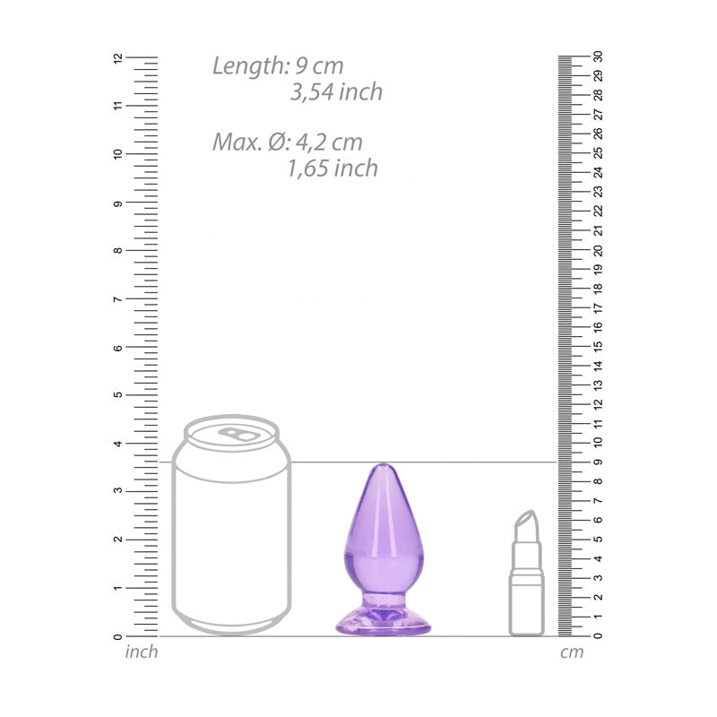 Realrock Crystal Clear 9 cm Suction Cup Anal Plug > Anal Range > Butt Plugs - Tophatter Daily Deals