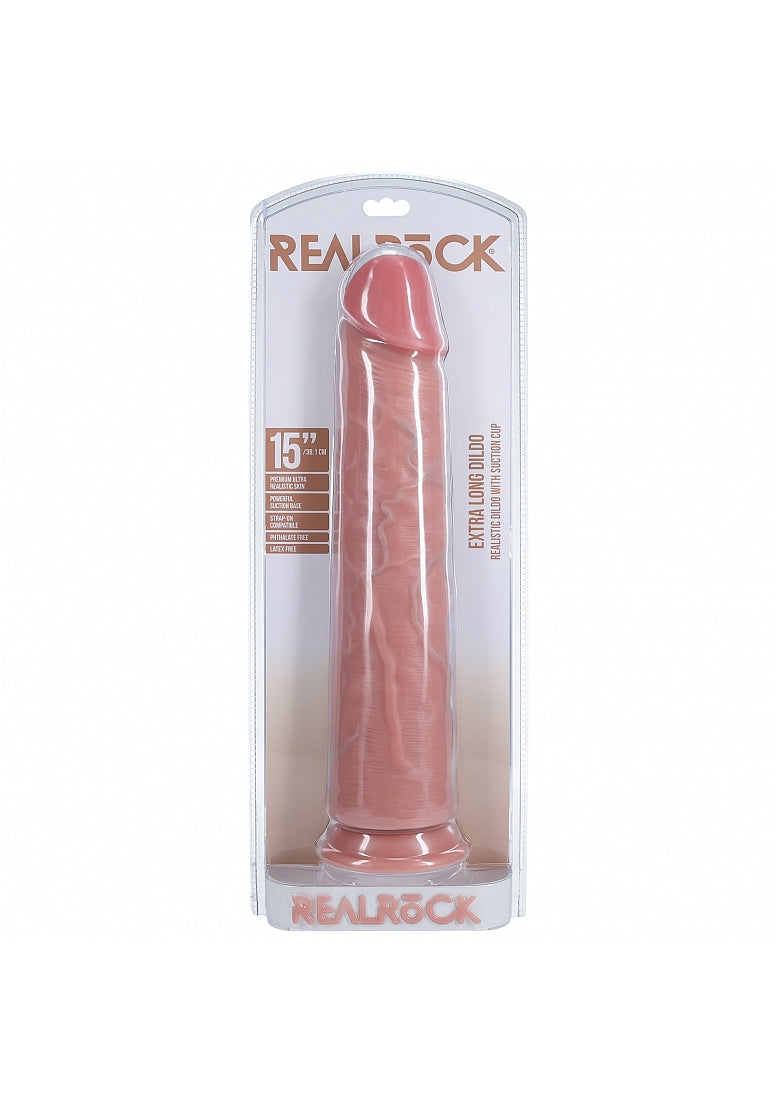 RealRock Extra Long No Balls Realistic Dildo 15 Inch Flesh Color > Dildos > Oversized Toys - Tophatter Daily Deals