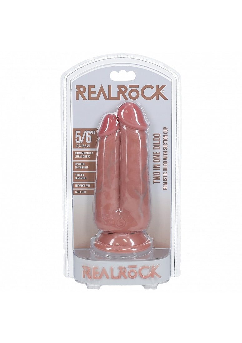 RealRock 5 Inch / 6 Inch Two in One Realistic Dildo with Suction Cup > Dildos > Oversized Toys - Tophatter Daily Deals