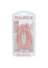 RealRock 7 Inch U Shaped Double Dildo Pink Realistic Skin > Dildos > Double Dildos - Tophatter Daily Deals