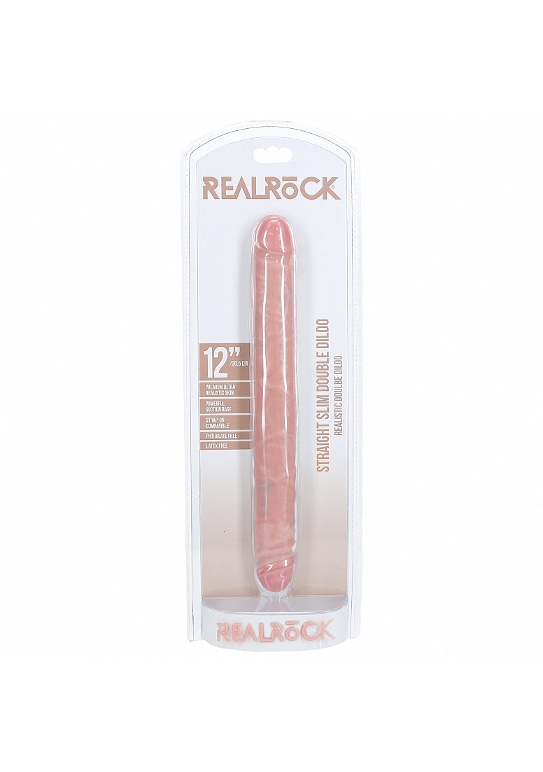 RealRock Slim Double Ended Dong 12 Inch Pink > Dildos > Double Dildos - Tophatter Daily Deals