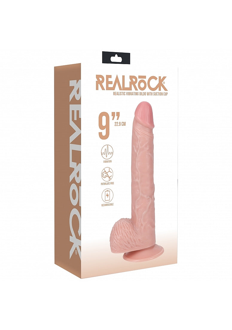 REALROCK 23cm Vibrating Cock + Balls - 9 Inch Dildo > Vibrators > Realistic Vibrators - Tophatter Daily Deals