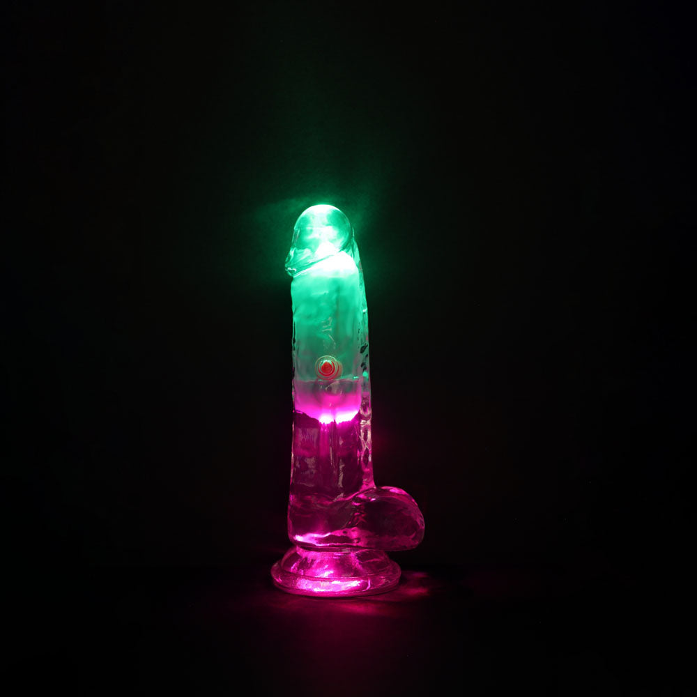 REALROCK 6 Inch Clear LED Vibrating Dong with Remote > Vibrators > Realistic Vibrators - Tophatter Daily Deals