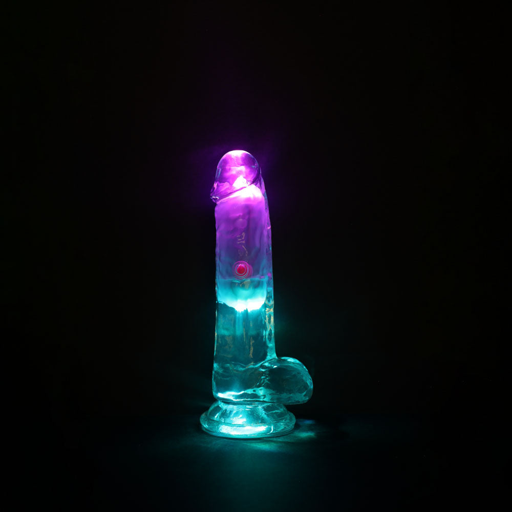 REALROCK 6 Inch Clear LED Vibrating Dong with Remote > Vibrators > Realistic Vibrators - Tophatter Daily Deals