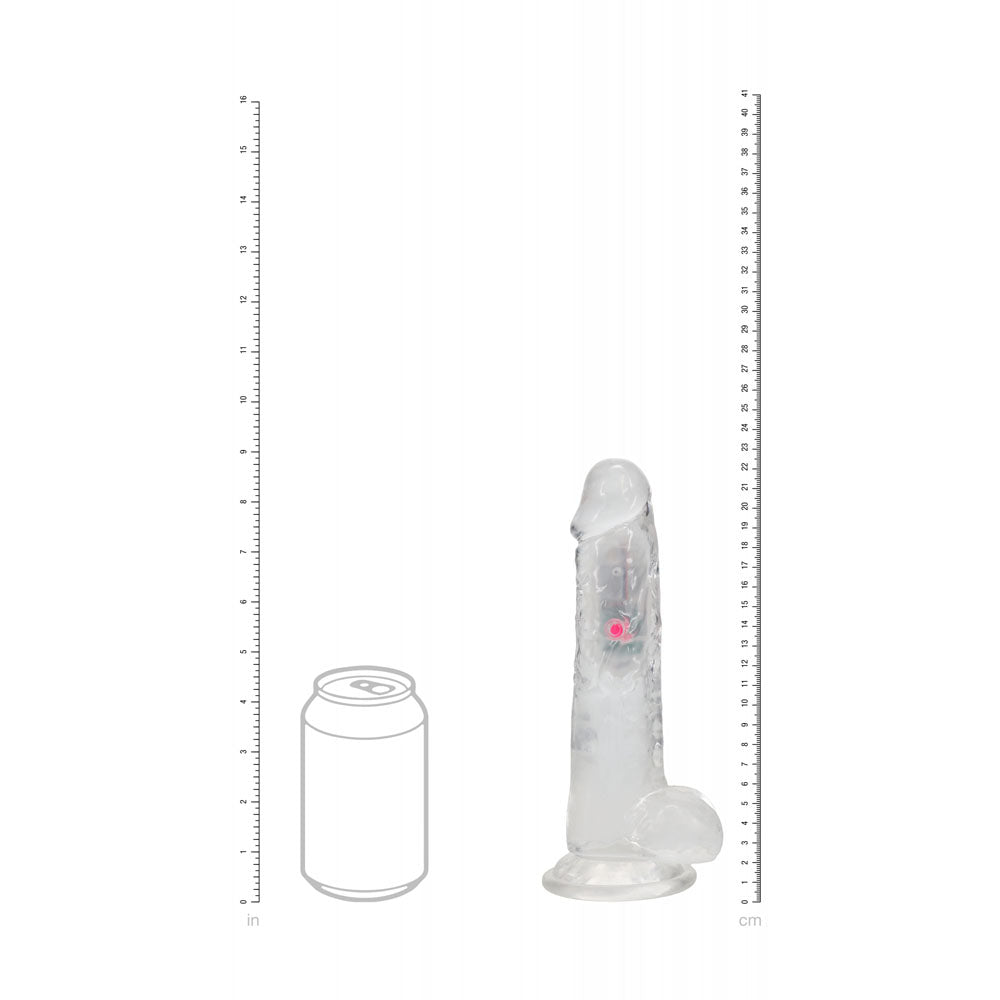 REALROCK 8 Inch Wireless LED Vibrating Dong Clear 22.5 cm Remote > Vibrators > Realistic Vibrators - Tophatter Daily Deals