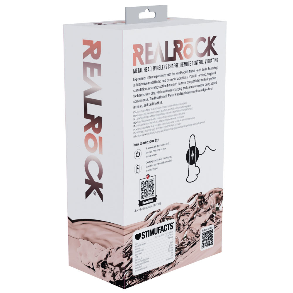 RealRock Metal Head 7 Inch Rechargeable Vibrating Dildo with Remote > Dildos > Realistic Dildos - Tophatter Daily Deals